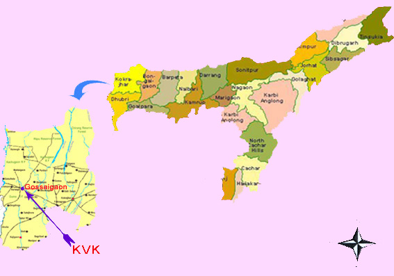 KVK Kokrajhar location map